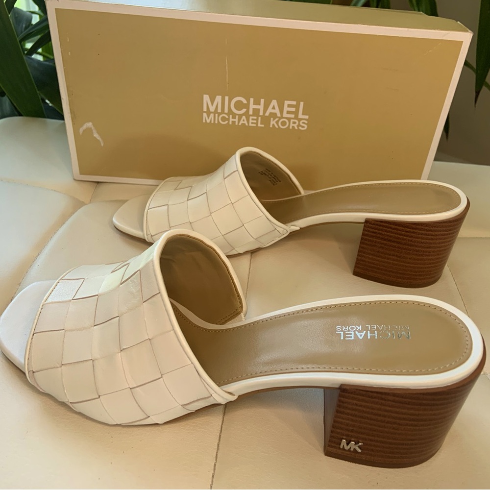 Michael Kors Ingrid Woven leather Mule